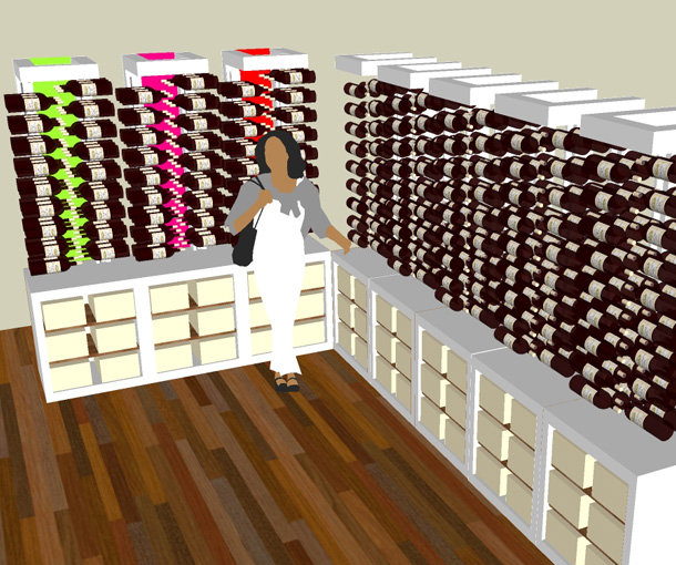 pr�sentation de vos vin en espace de vente avec Visioplan de chez VisioRack